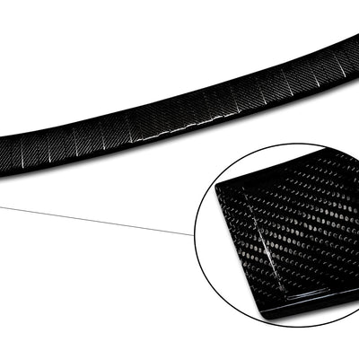 Carbon Ladekantenschutzleiste für VOLKSWAGEN  GOLF SPORTSVAN  2014-2017, FL2017-> Schwarz Carbon