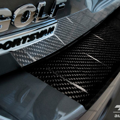 Carbon Ladekantenschutzleiste für VOLKSWAGEN  GOLF SPORTSVAN  2014-2017, FL2017-> Schwarz Carbon