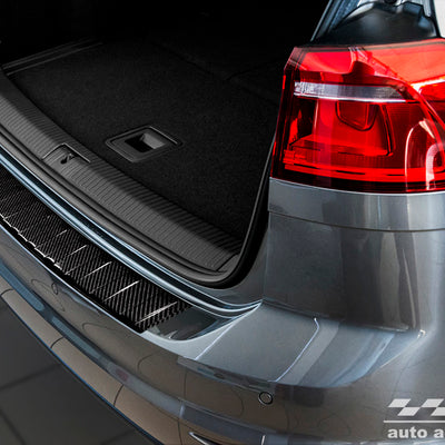 Carbon Ladekantenschutzleiste für VOLKSWAGEN  GOLF SPORTSVAN  2014-2017, FL2017-> Schwarz Carbon