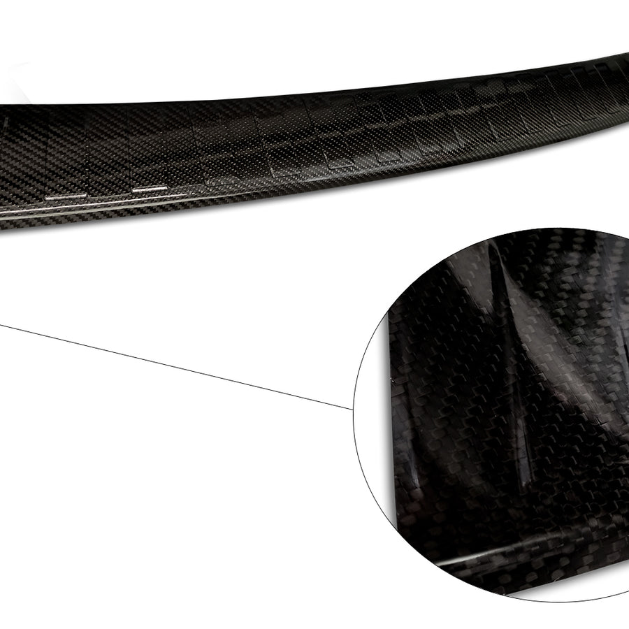 Carbon Ladekantenschutzleiste für VOLKSWAGEN TRANSPORTER T6  2015-2019, FL2019->  (fits to the version with two rear doors) Schwarz Carbon