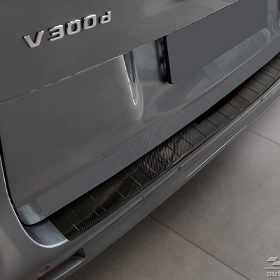 Carbon Ladekantenschutzleiste für MERCEDES  V Class W447 / VITO III / Marco Polo 2014-2019, FL2019-2024, FL 2024-> (the version with two rear doors and the version with trunk opening upwards) Schwarz Carbon