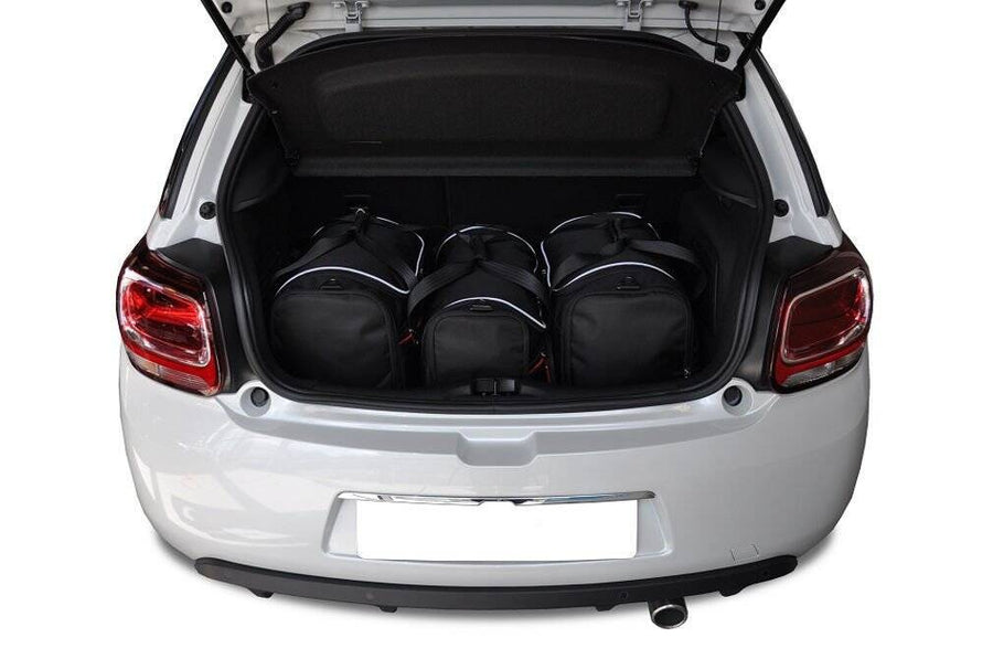 CITROEN DS3 HATCHBACK 2009-2016 KOFFERRAUMTASCHEN SET 3 STK
