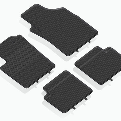 Gummi Fußmatten Geyer Hosaja für Fiat 500 / Panda II / Ford Ka II