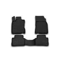 3D Element Gummi Fußmatten für NISSAN Qashqai, 2014->, für Autos gebaut  in UK, 4er Set Schwarz