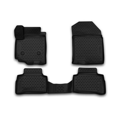 3D Element Gummi Fußmatten für SUZUKI Vitara, 2015->, SUV, 4er Set Schwarz