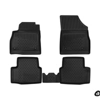 3D Element Gummi Fußmatten für Opel Astra K Schwarz