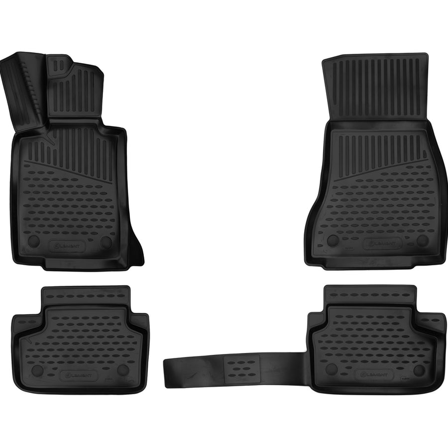 3D Element Gummi Fußmatten für BMW Series 5, 2016->, Limousine, Europäische Version , 4er Set Schwarz