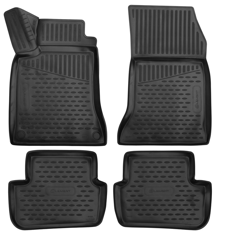 3D Element Gummi Fußmatten für MERCEDES GLA-Class, H247 2020->, Cross over, Europäische Version , 4er Set Schwarz