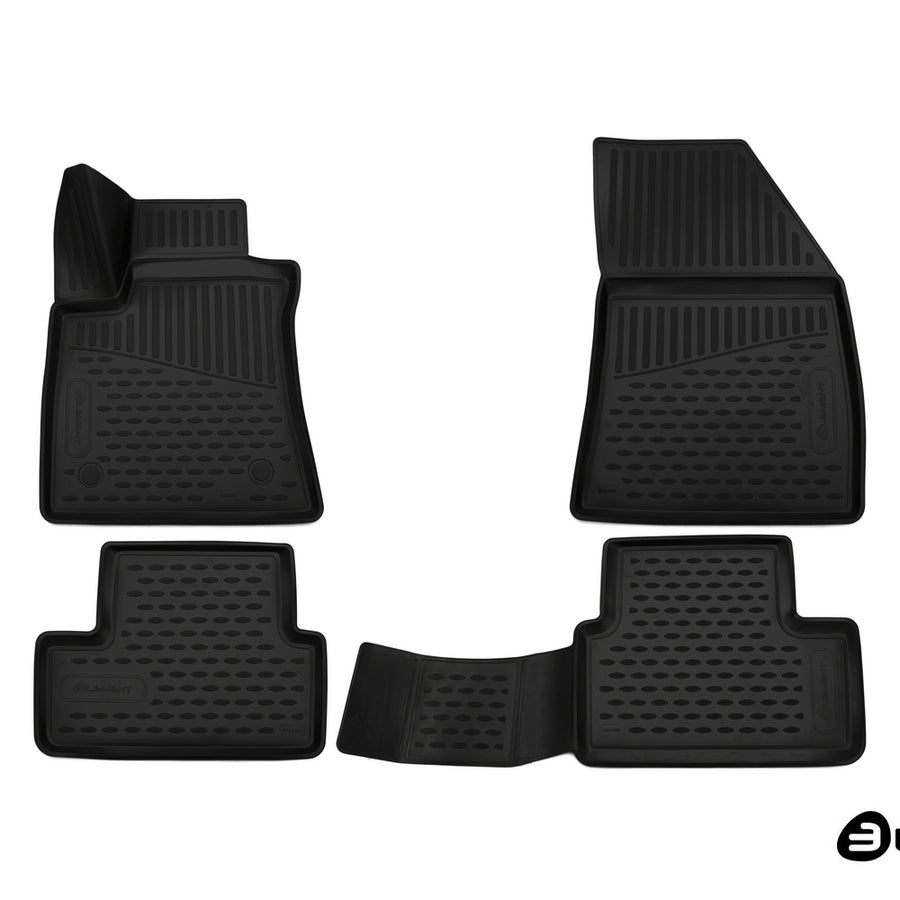 3D Element Gummi Fußmatten für Renault Megane IV Schwarz