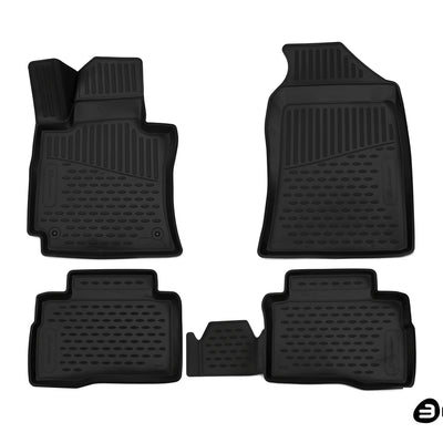 3D Element Gummi Fußmatten für SSANG YONG Tivoli, 2015->, mini SUV, (Europäische Version ), 4er Set Schwarz