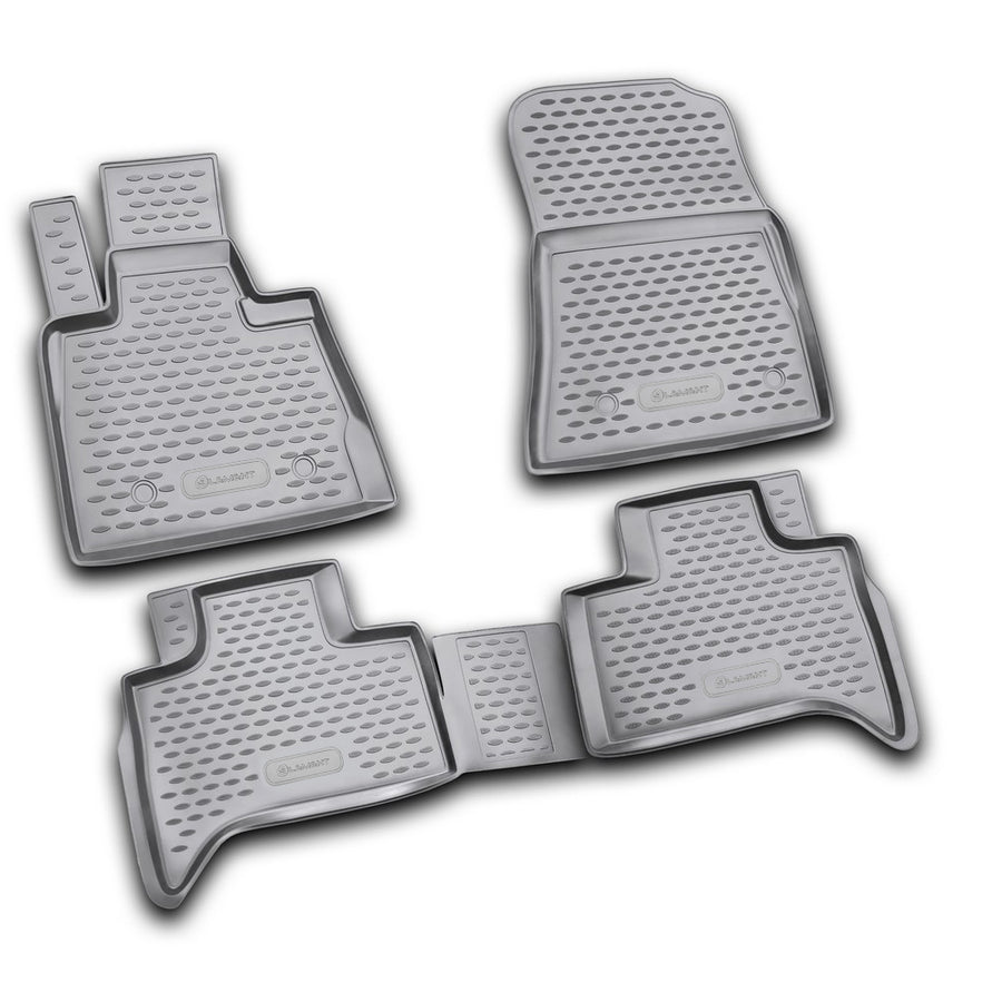 3D Element Gummi Fußmatten für BMW X5, 2000-2006,4er Set Schwarz