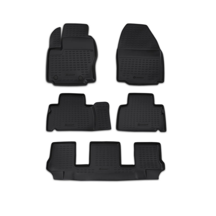 3D Element Gummi Fußmatten für FORD Galaxy, 2006-2015 (RN), 5er Set Schwarz