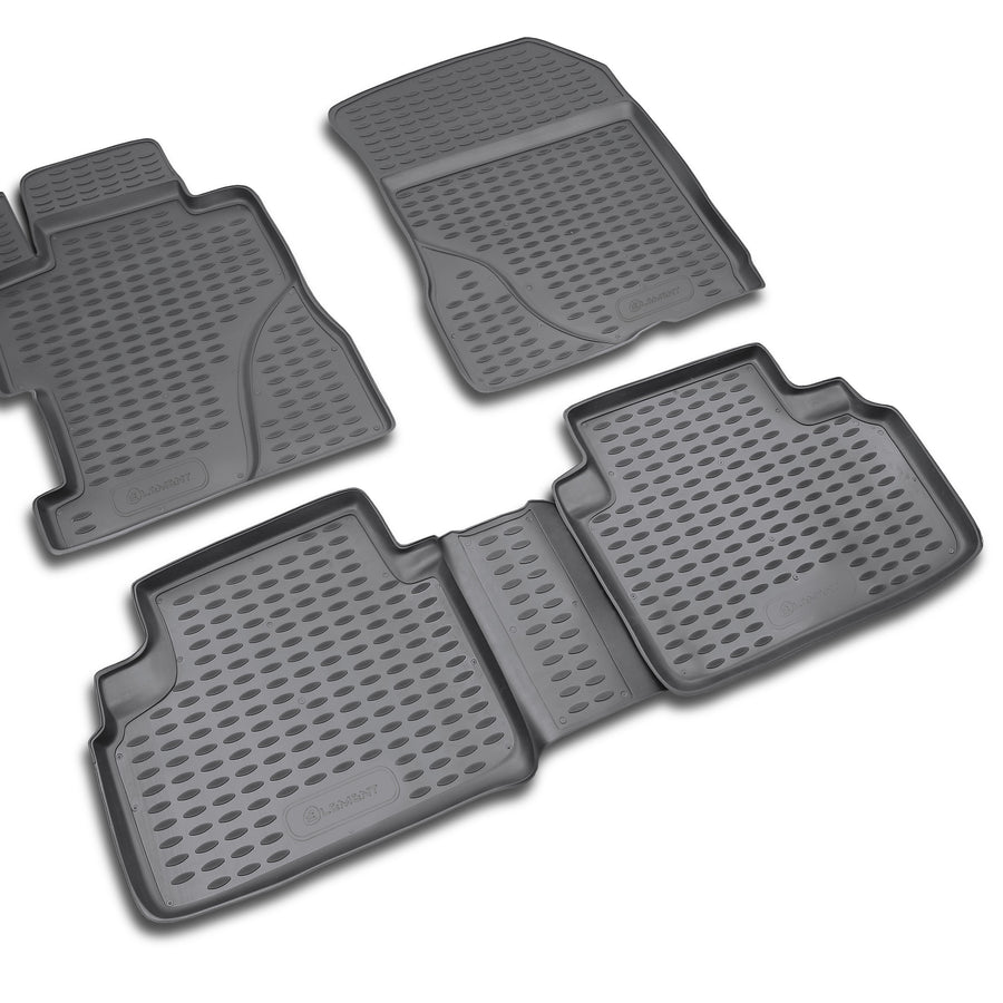 3D Element Gummi Fußmatten für HONDA Civic 4D, 2006-2011, 4er Set Schwarz