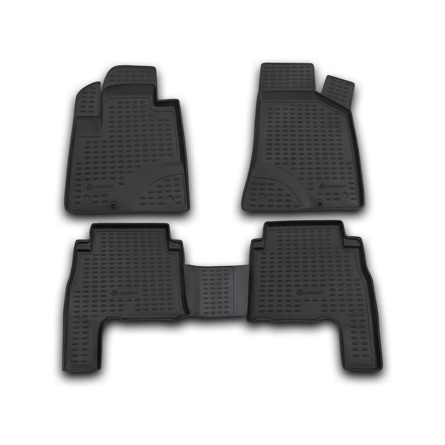 3D Element Gummi Fußmatten für HYUNDAI Santa Fe 2006-2010, 4er Set Schwarz