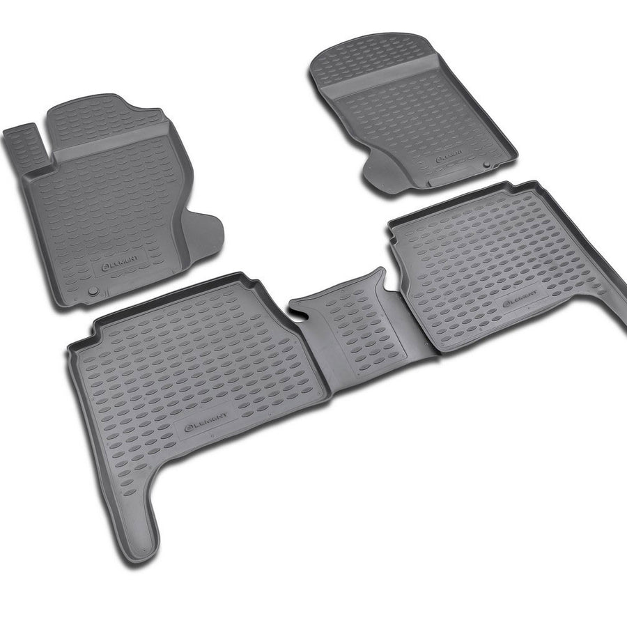 3D Element Gummi Fußmatten für KIA Sorento, 2003-2009, 4er Set Schwarz