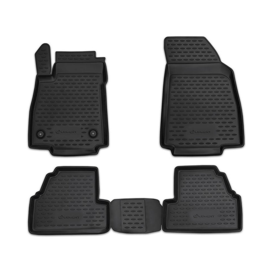 3D Element Gummi Fußmatten für OPEL Mokka, 2012->, 4er Set Schwarz