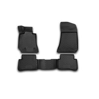 3D Element Gummi Fußmatten für Mercedes-Benz E-Class W212 Schwarz