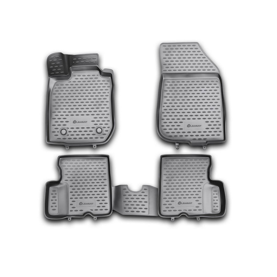 3D Element Gummi Fußmatten für RENAULT Duster 2WD, 2011-2015, 4er Set Schwarz