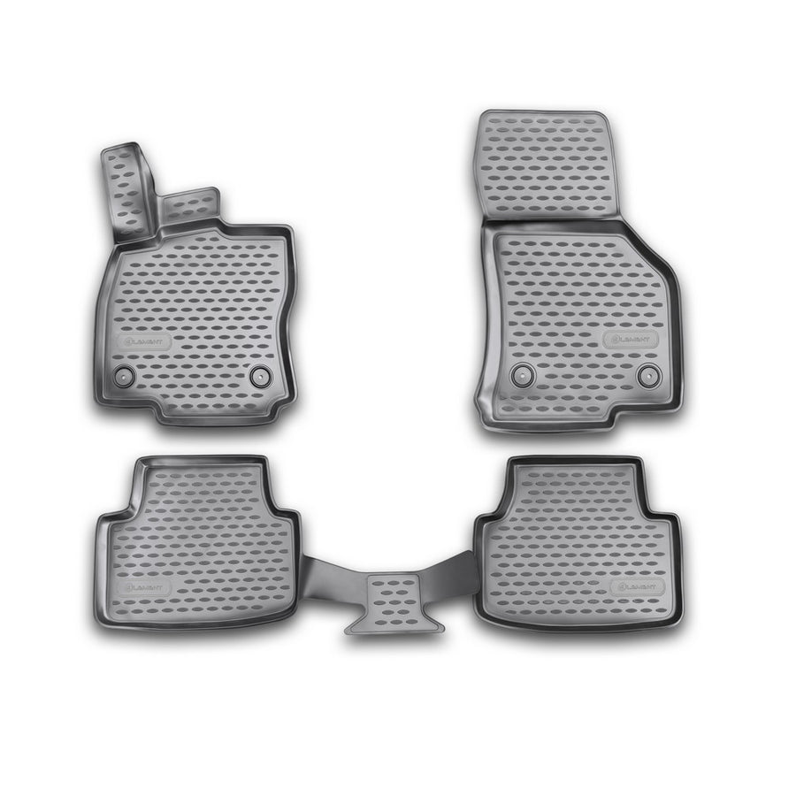 3D Element Gummi Fußmatten für SKODA Octavia (III(A7), IIIp(A7), IV(A8)), 2013-2019, 2020->, 4er Set Schwarz