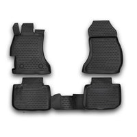3D Element Gummi Fußmatten für SUBARU XV, 2011-2017 4er Set Schwarz