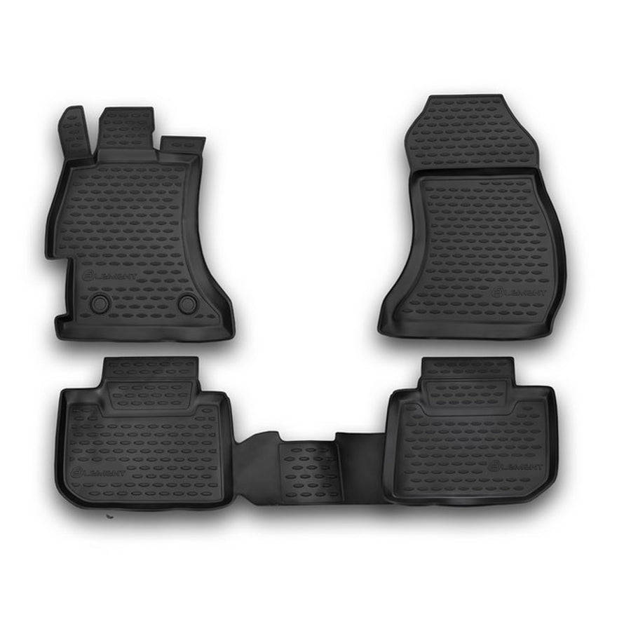 3D Element Gummi Fußmatten für SUBARU XV, 2011-2017 4er Set Schwarz