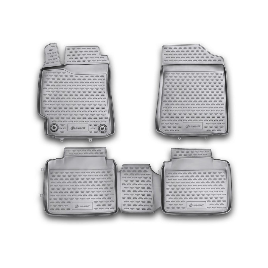 3D Element Gummi Fußmatten für TOYOTA Camry, 2011-2014, 2014->, 2.5L /3.5L, 4er Set Schwarz