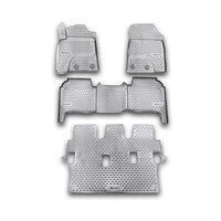 3D Element Gummi Fußmatten für TOYOTA Land Cruiser, 200, 2012-2015 4er Set Schwarz