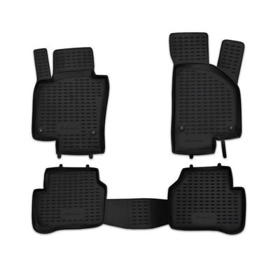 3D Element Gummi Fußmatten für VOLKSWAGEN Passat B6 09/2005->, 4er Set Schwarz