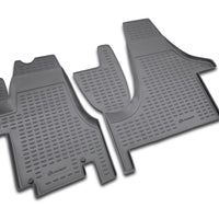 3D Element Gummi Fußmatten für VW Transporter 2004-2015, 2-er Set Schwarz