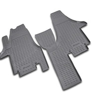 3D Element Gummi Fußmatten für VW Multivan 2004-2015, 2-er Set Schwarz