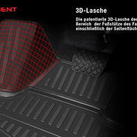 3D Element Gummi Fußmatten für Mercedes A-Klasse W176 Schwarz