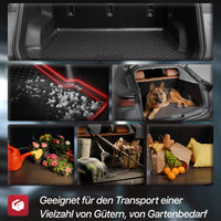 3D Element Kofferraumwanne für  FORD Focus 2018->, Wg., Europäische Version , Standard 1 Set Schwarz